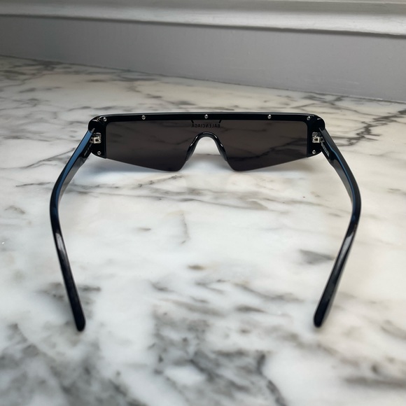 Balenciaga Ski Rectangle Sunglasses BB0003S 001 - Picture 2 of 5